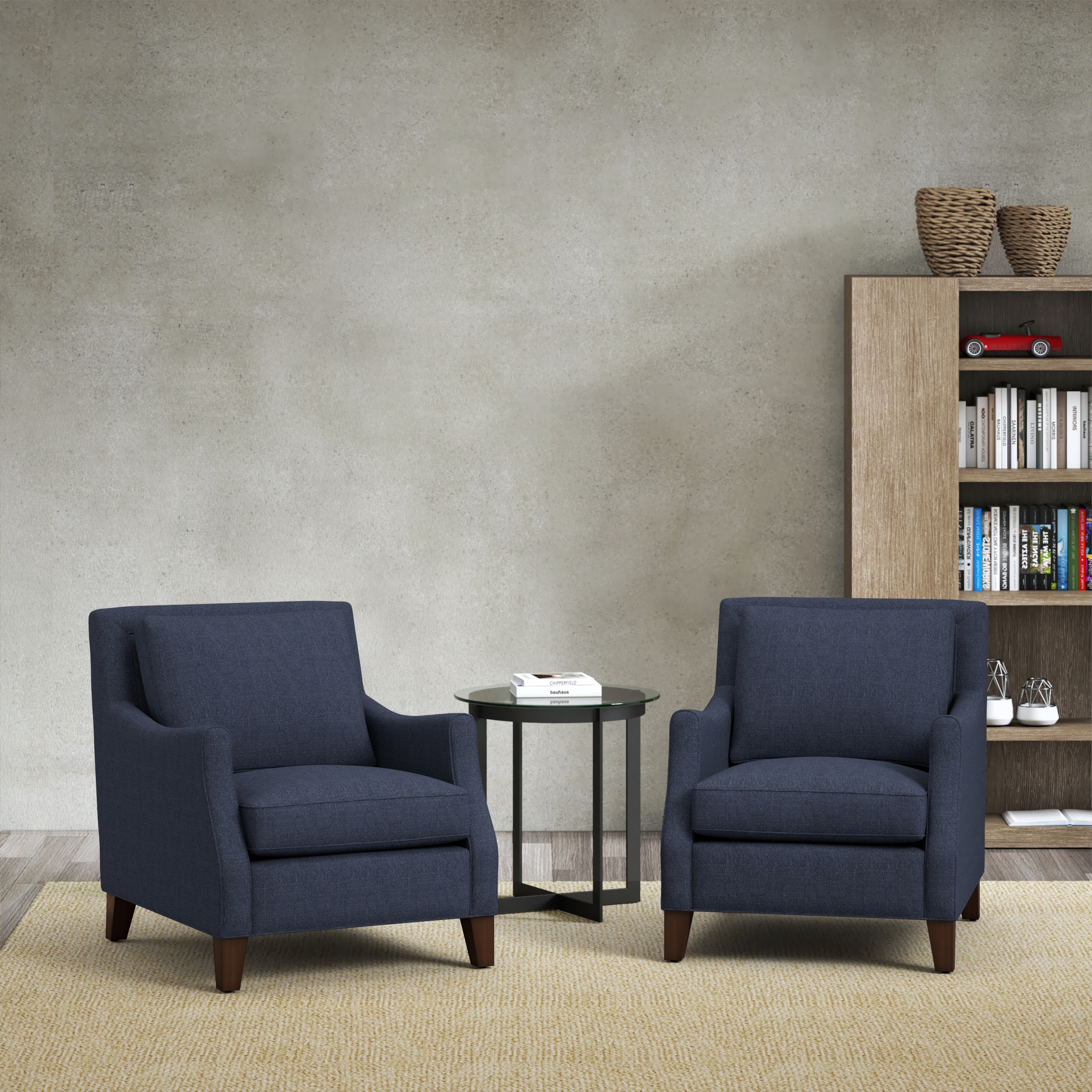 Morgan blue sales accent chair